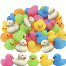 50 st Färgglada Gummi Ducks Toy Duckies för barn och småbarn